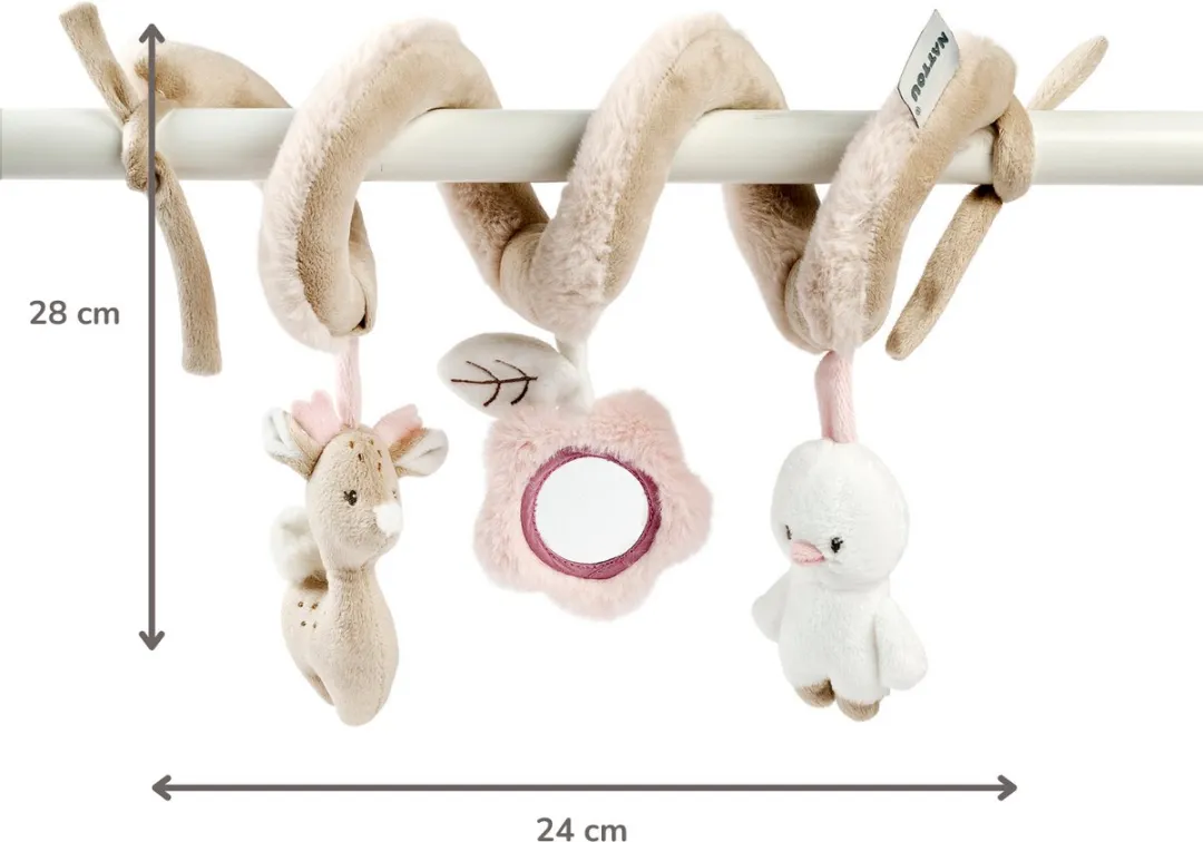 Nattou FanFan Boxspiraal Baby 28cm - Beige - afbeelding 6 van 6