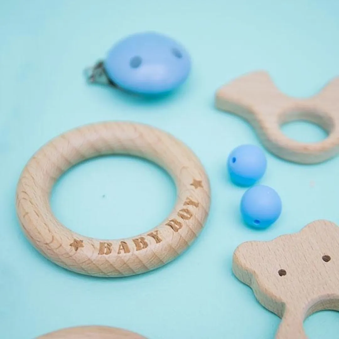 Durable Houten Bijtring - Babyboy