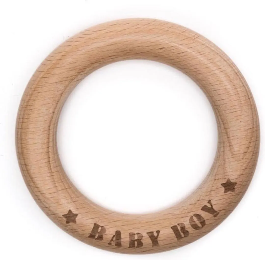 Durable Houten Bijtring - Babyboy