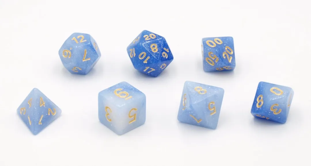HOT Games Stardust Dobbelstenen Set - 7-delig - Multicolor