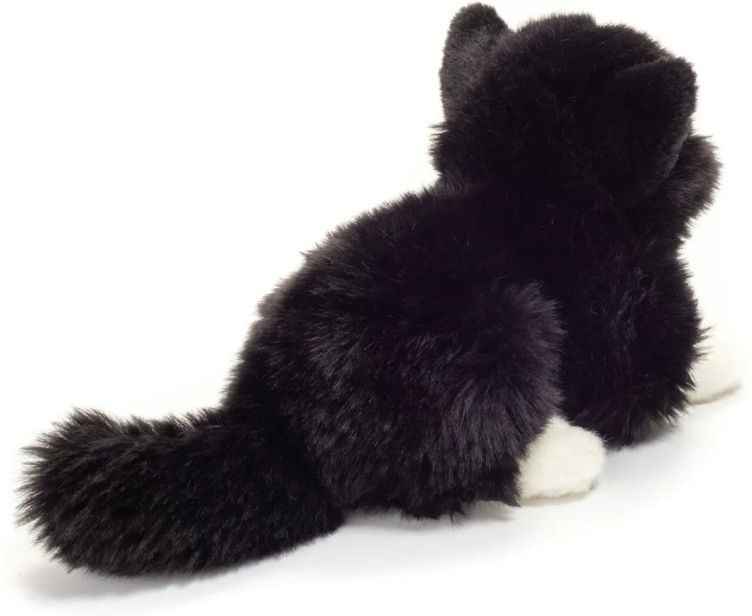 Teddy Hermann Knuffeldier Kat/Poes - Zwart/Wit - 20 cm