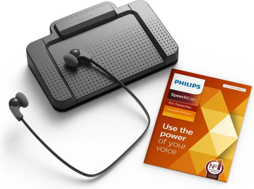 Philips LFH7277/08 Transcriptieset - SpeechExec Pro 2 jaar - USB voetschakelaar - Zwart