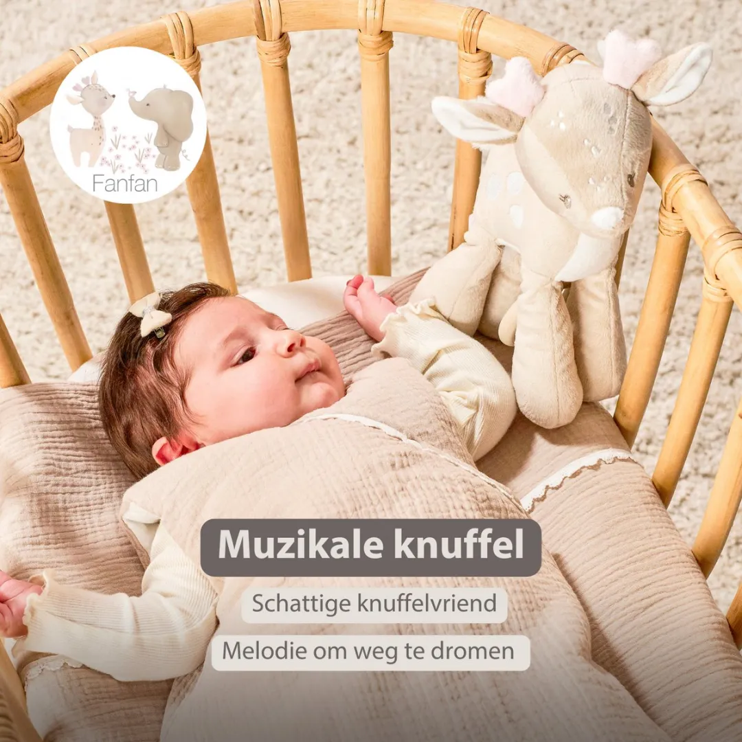 Nattou FanFan Muziekknuffel Hertje 25cm - Beige
