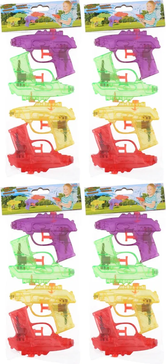 Eddy Toys Waterpistool Set - 4 Stuks 11,5cm - Multi