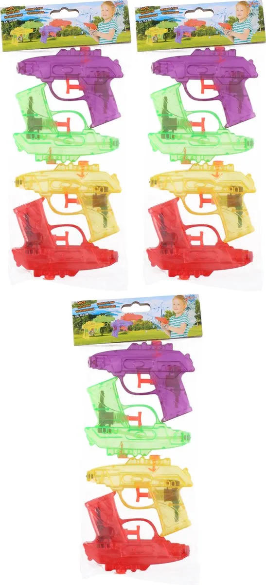 Eddy Toys Waterpistool Set - 4 Stuks 11,5cm - Multi