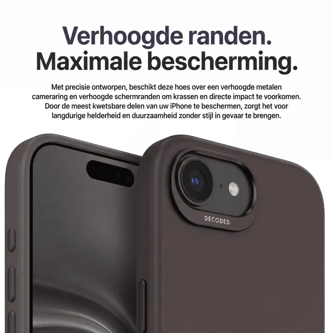 Decoded Siliconen Hoesje iPhone 16e D25IPOSEBCS9CL - Donker Grijs