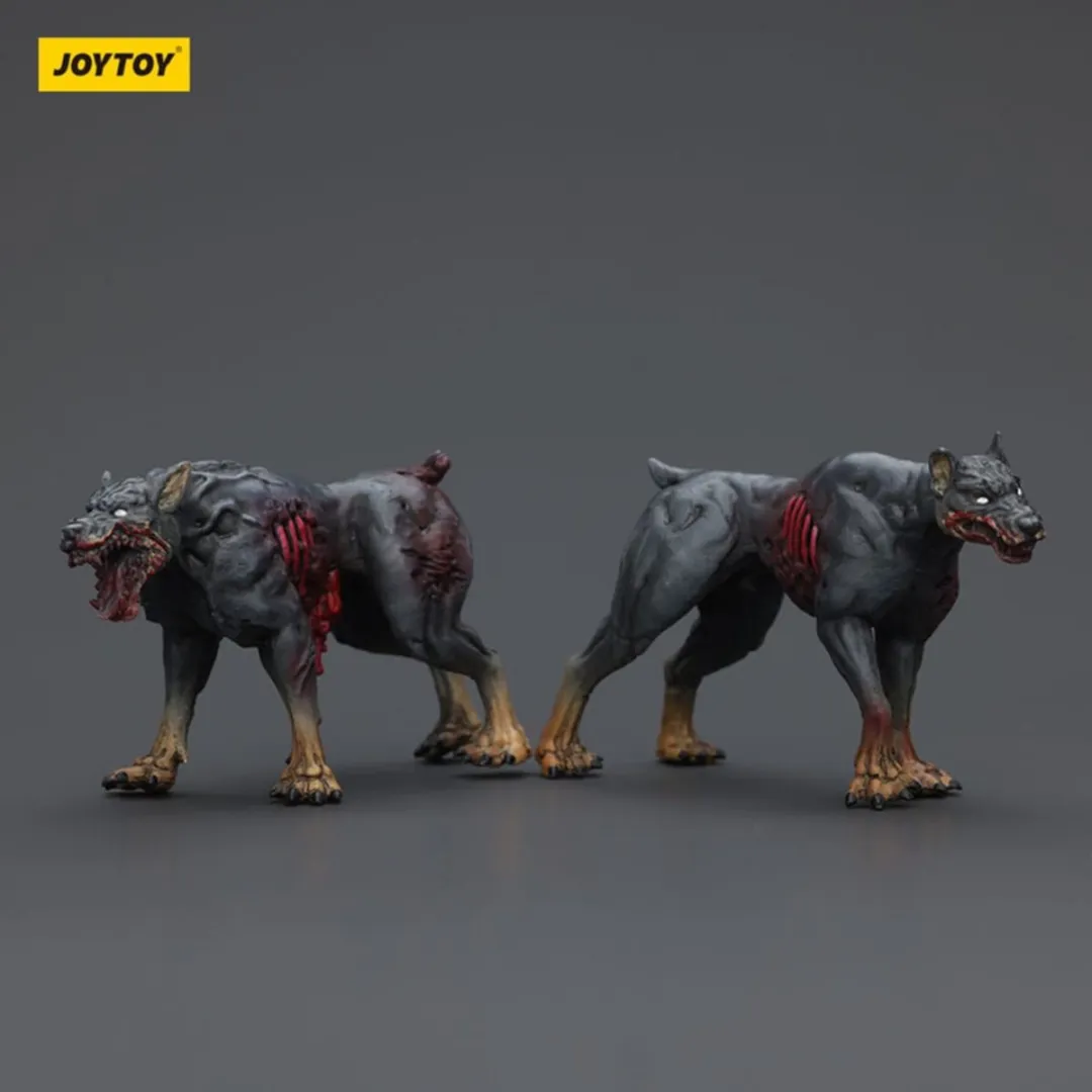Joy Toy (CN) Zombie Dark Source Action Figuur 2-Pack Police Dogs 8 cm Action Figuur