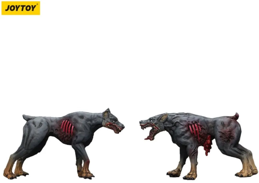Joy Toy (CN) Zombie Dark Source Action Figuur 2-Pack Police Dogs 8 cm Action Figuur