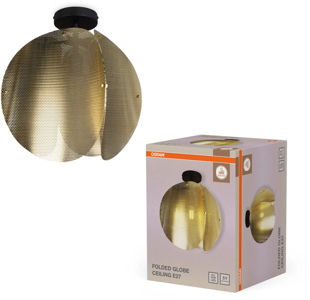 Osram Decor Folded Globe Plafondlamp E27 - 38cm Goud