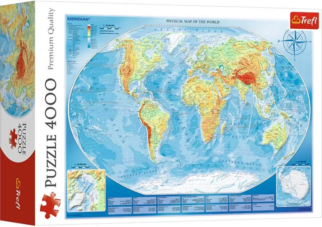 Trefl Wereldkaart Puzzle 1000 Stuks - 590051