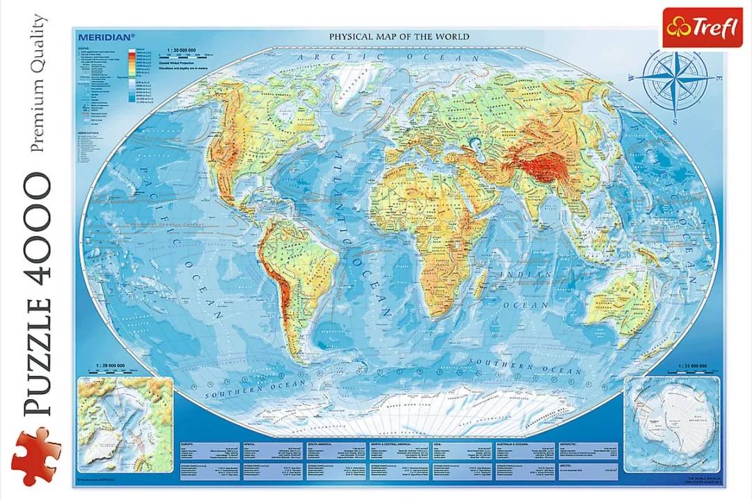 Trefl Wereldkaart Puzzle 1000 Stuks - 590051