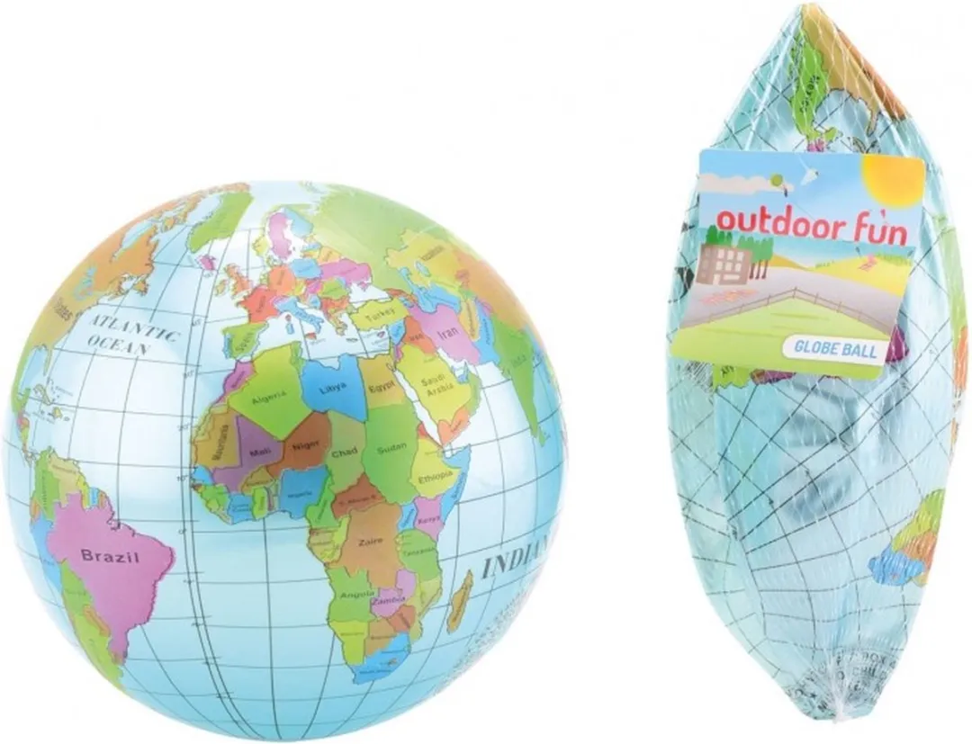 Johntoy Opblaasbare Wereldbol 20cm - Multicolor - afbeelding 6 van 6