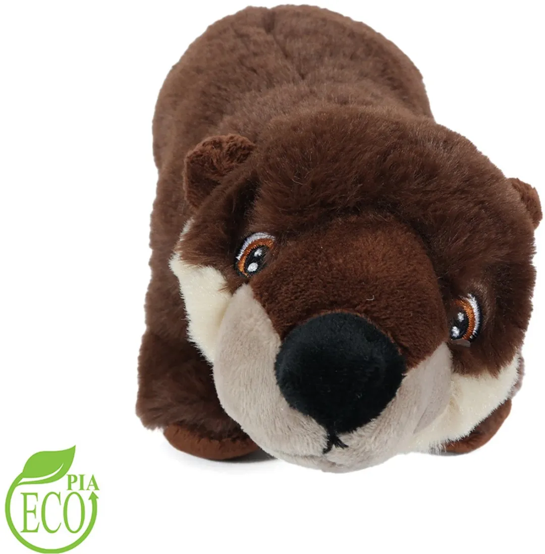 PIA Soft Toys Eco Knuffel Otter 26cm - Bruin/Crème
