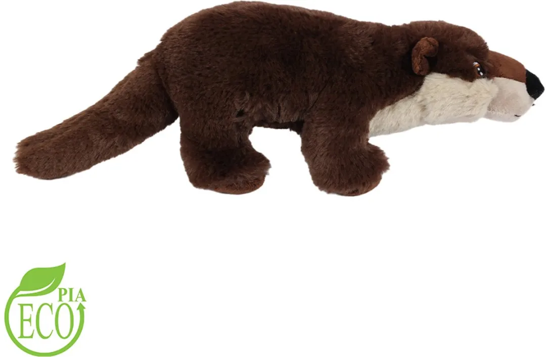 PIA Soft Toys Eco Knuffel Otter 26cm - Bruin/Crème