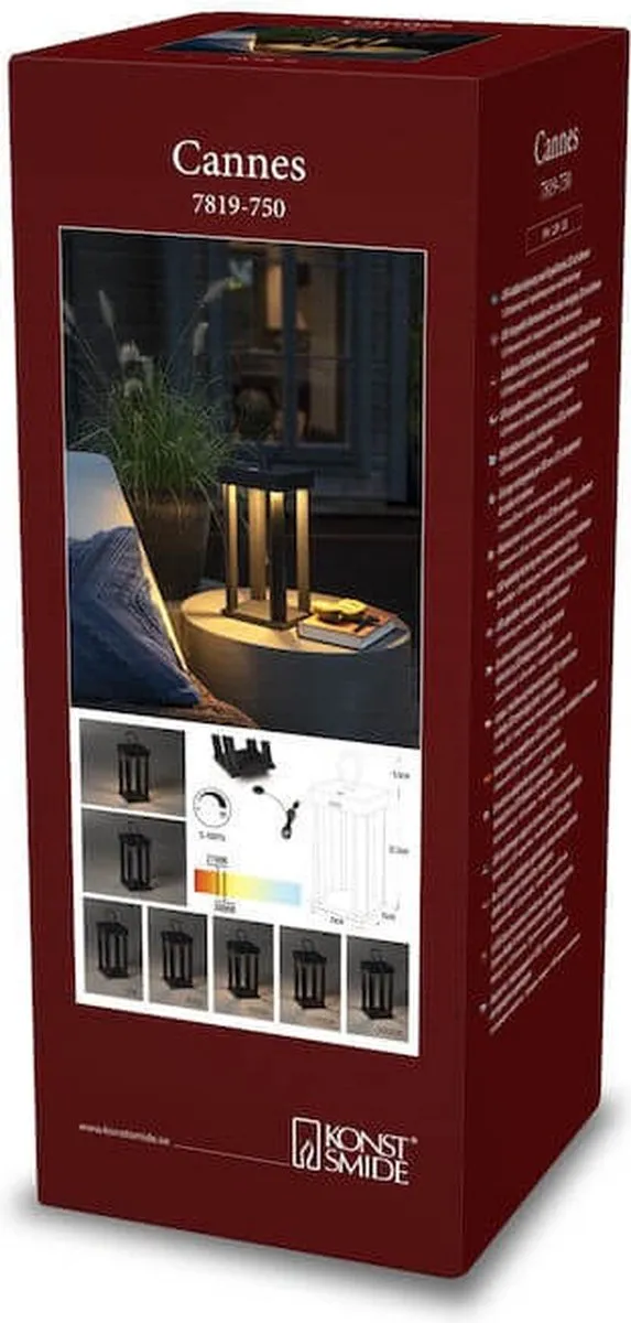 Konstsmide Cannes LED Tafellamp Buiten 2.2W - Zwart