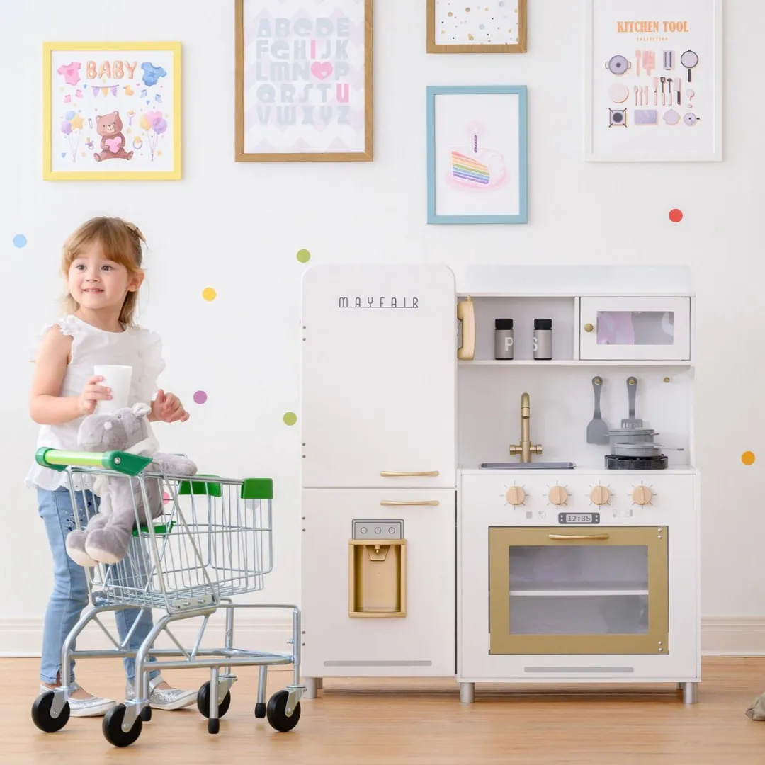 Teamson Kids Retro Houten Speelkeuken - Wit/Goud