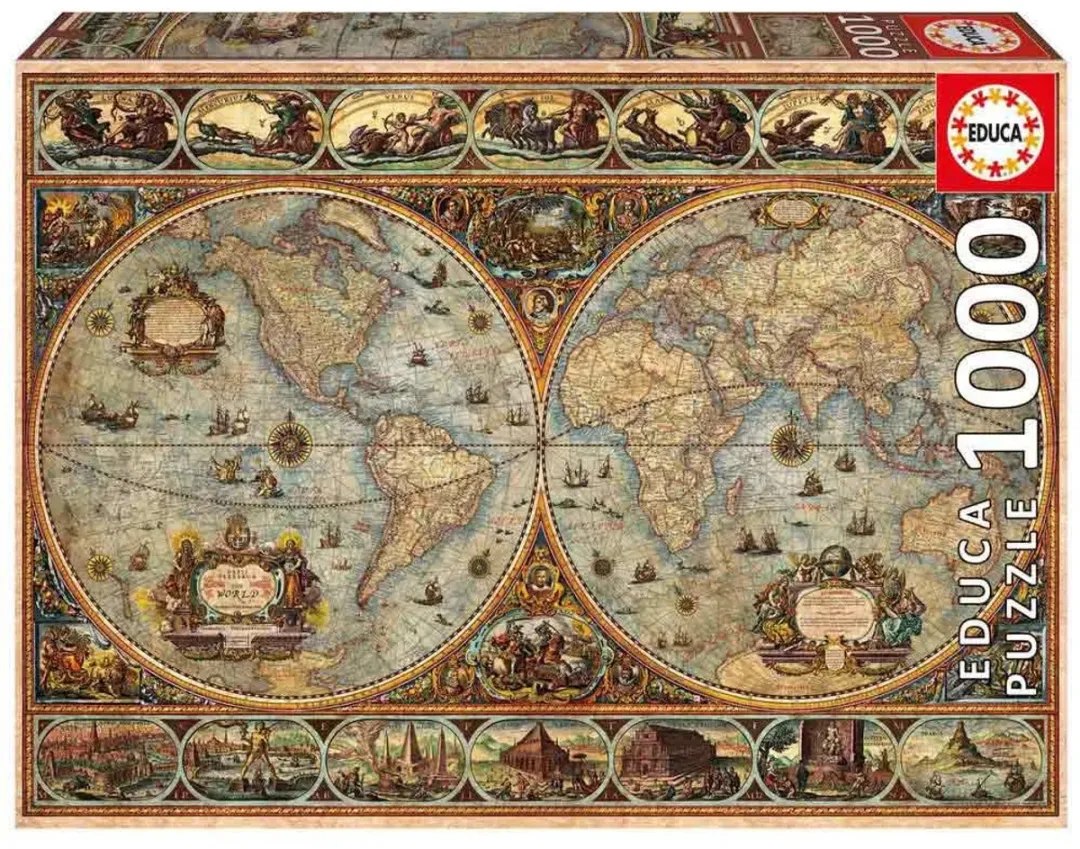 Educa Orbis Terrarum Wereldkaart Puzzel 1000 Stuks - Multicolor