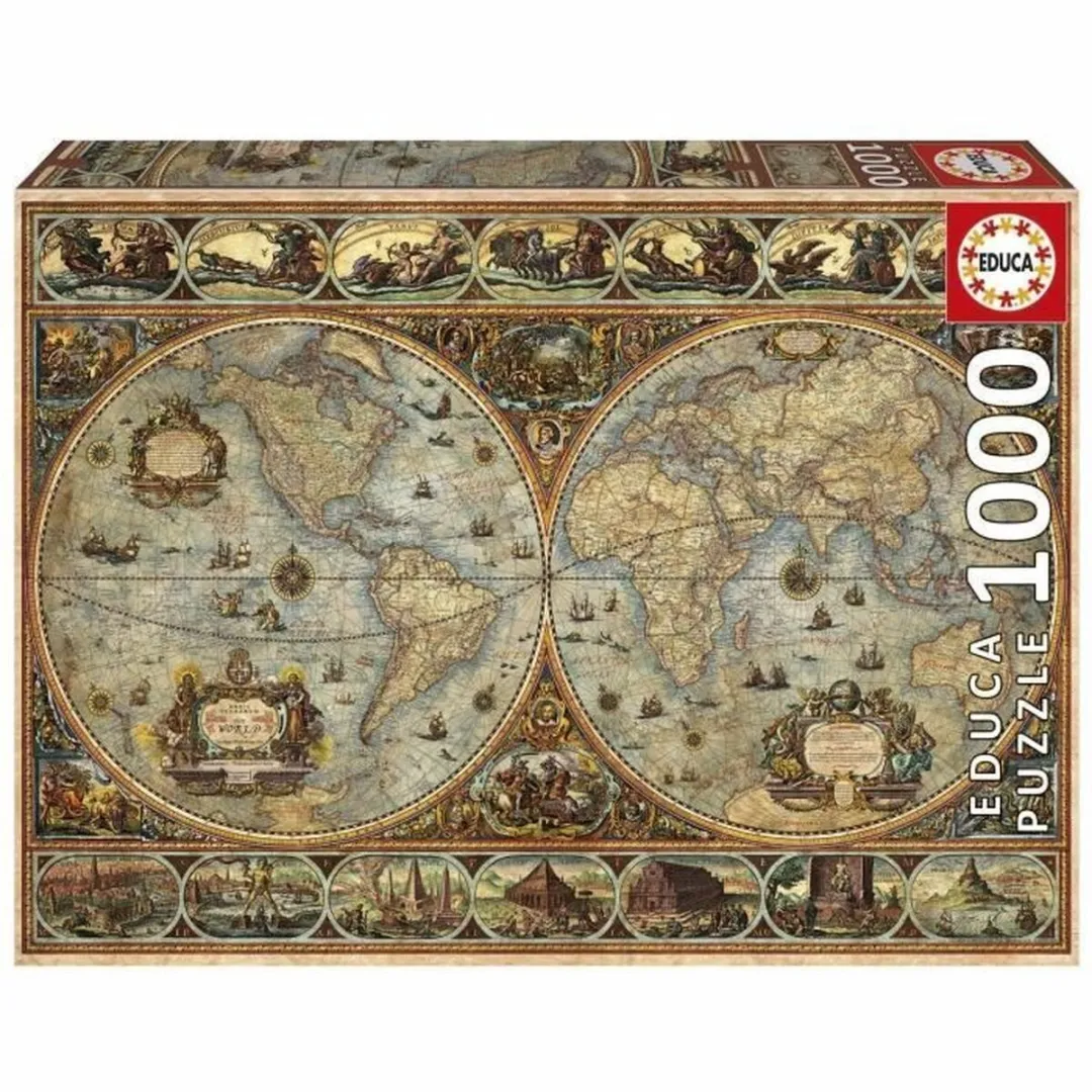 Educa Orbis Terrarum Wereldkaart Puzzel 1000 Stuks - Multicolor