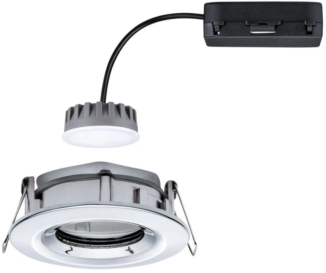 Paulmann Nova Plus LED-inbouwlamp 6W 470lm 2700K - Ø93mm Chroom - afbeelding 6 van 6
