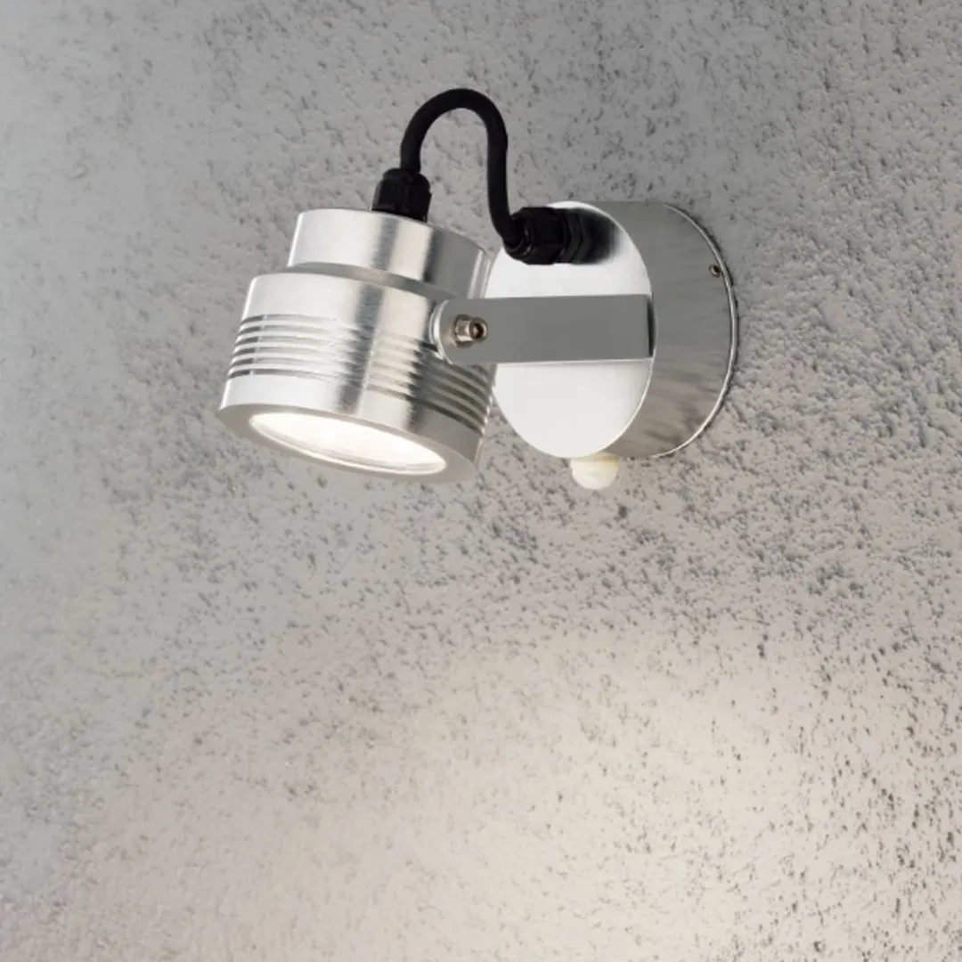 Konstsmide Monza LED Wandspot 6x1W 3000K - Zwenkbaar - 19cm - Zilver - afbeelding 4 van 6