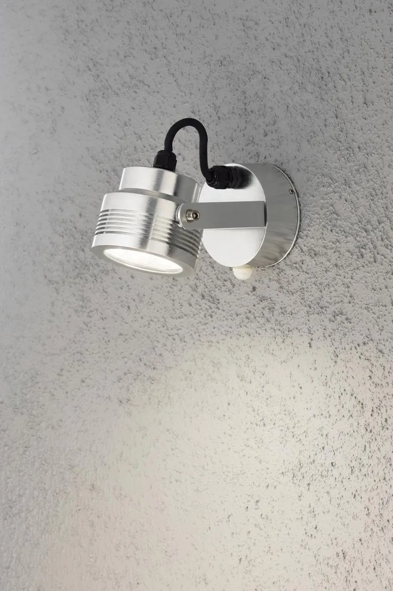 Konstsmide Monza LED Wandspot 6x1W 3000K - Zwenkbaar - 19cm - Zilver - afbeelding 5 van 6