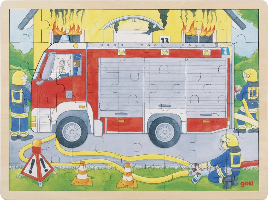 Goki Brandweer aan het Werk Puzzel 59-delig Multicolor