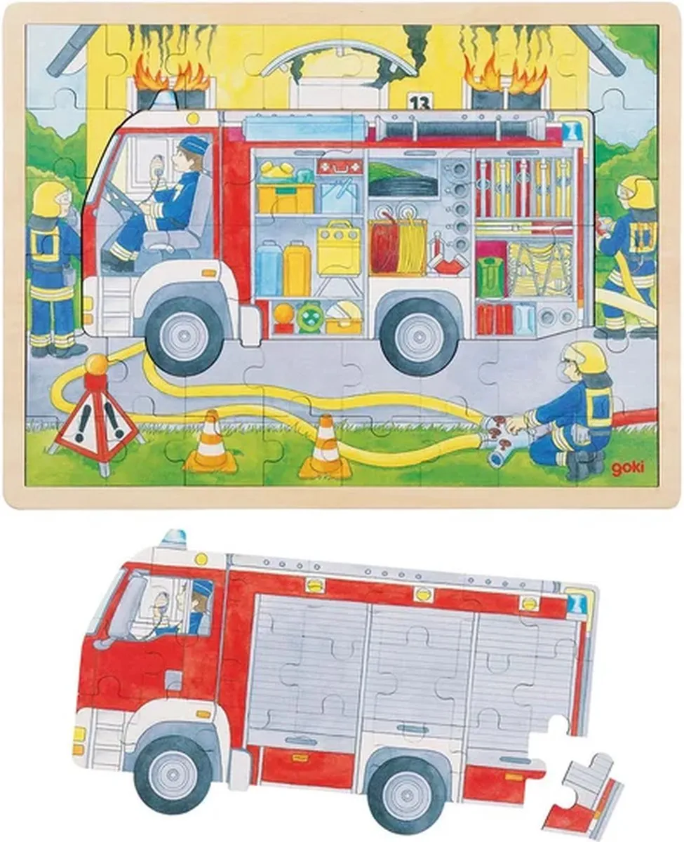 Goki Brandweer aan het Werk Puzzel 59-delig Multicolor