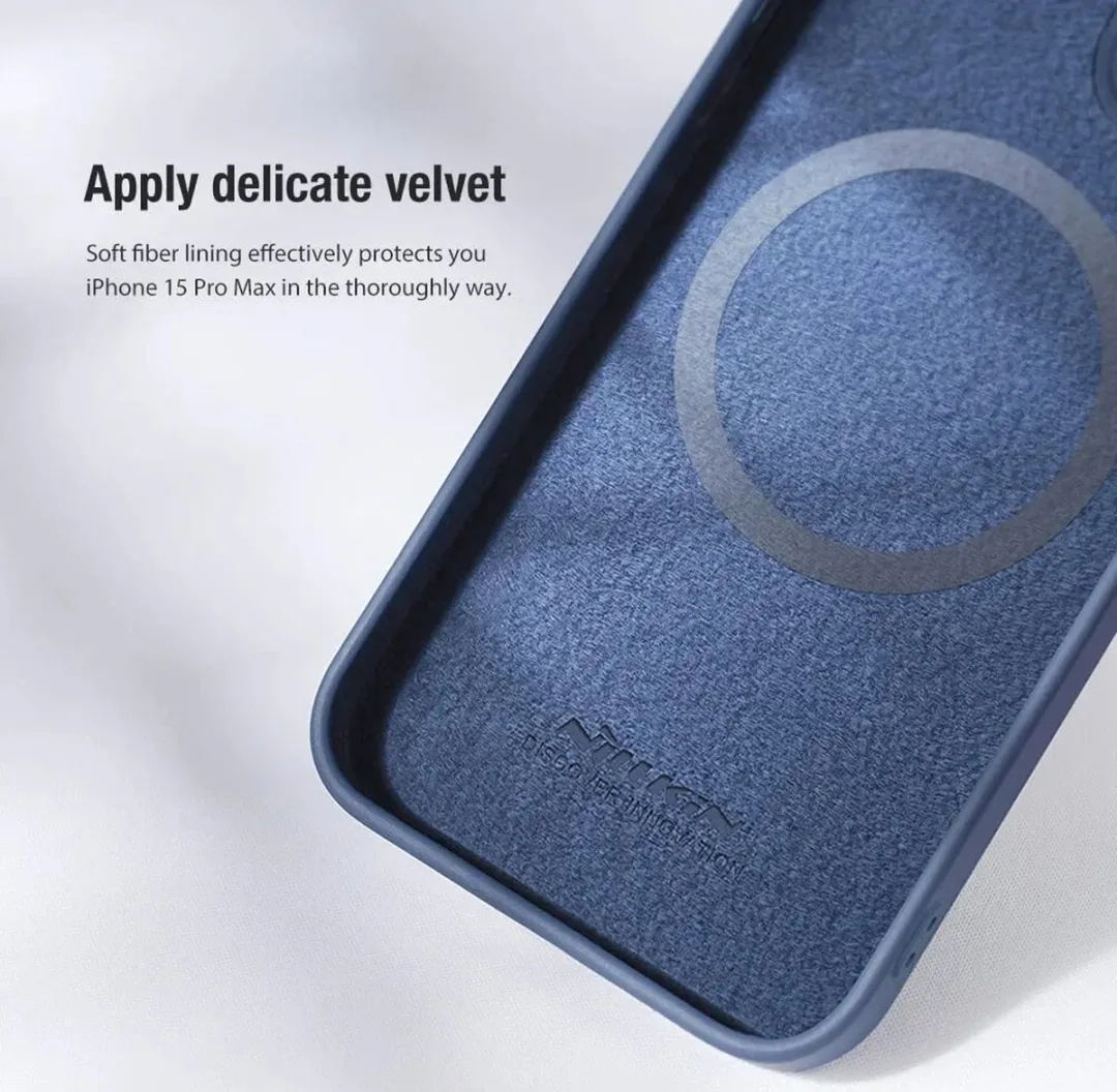 Nillkin CamShield Hoesje iPhone 15 Pro - Lichtblauw - MagSafe - afbeelding 6 van 6