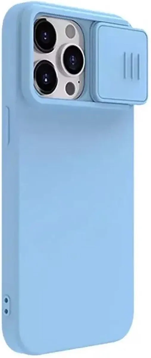 Nillkin CamShield Hoesje iPhone 15 Pro - Lichtblauw - MagSafe