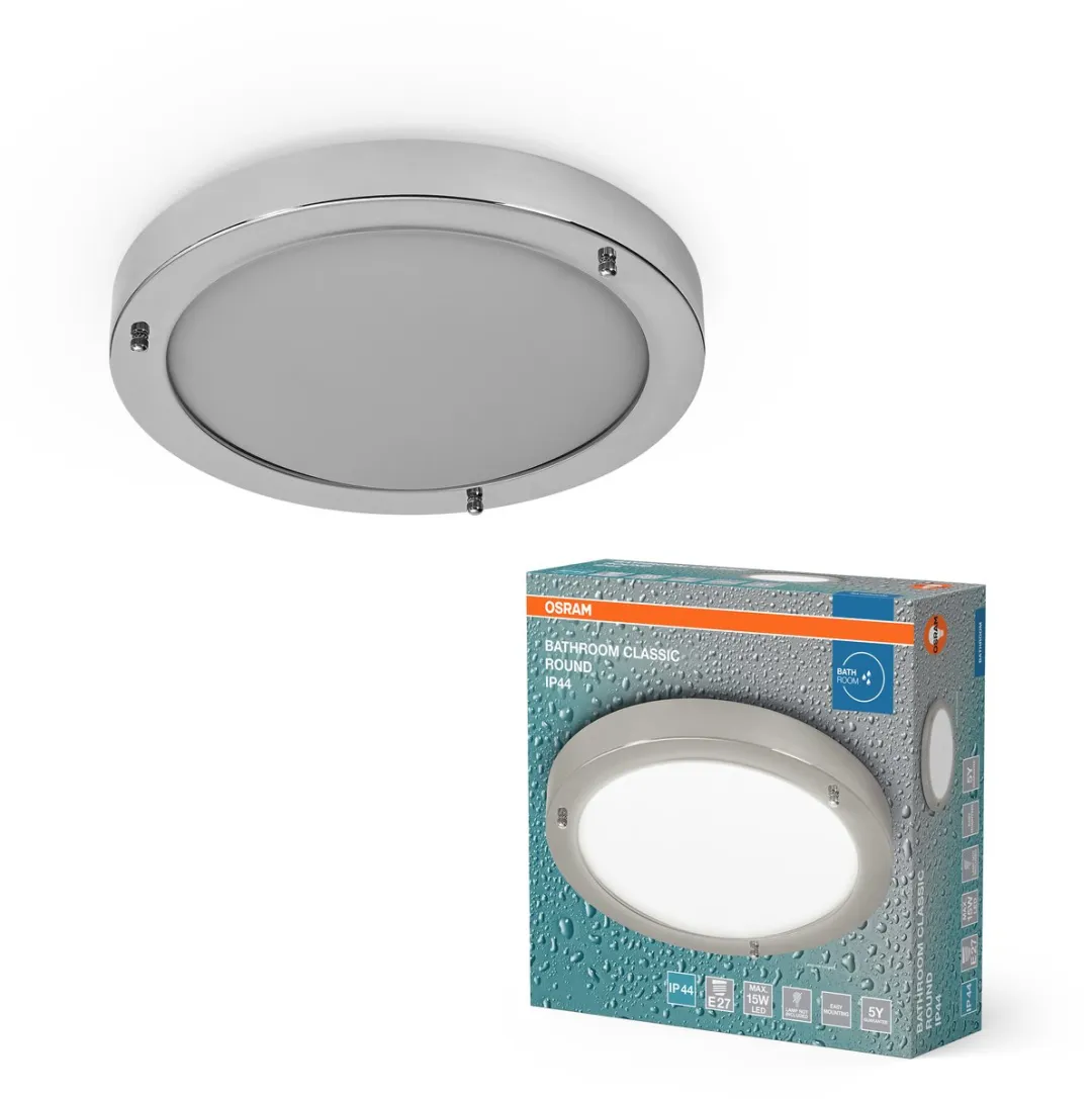 Osram Badkamer Classic Round E27 310mm - Chroom - IP44