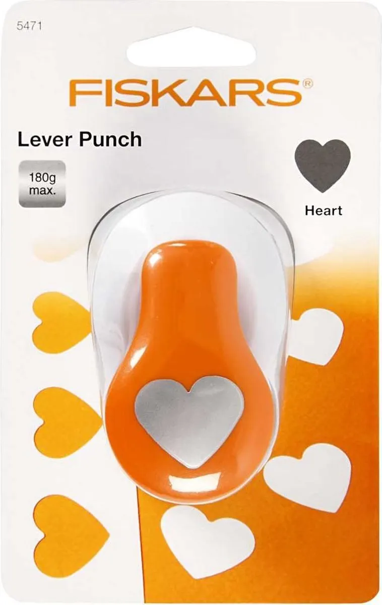 Fiskars Lever Punch Ø25mm Hart - Oranje/Wit