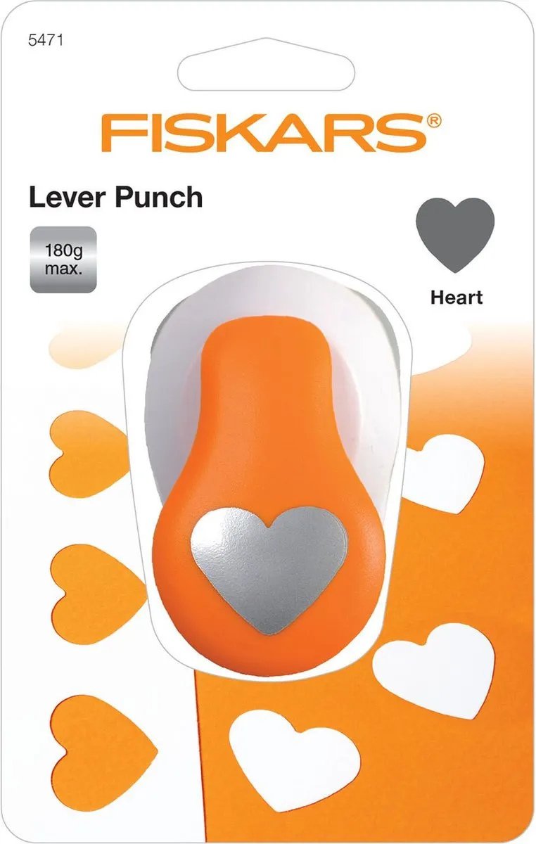 Fiskars Lever Punch Ø25mm Hart - Oranje/Wit