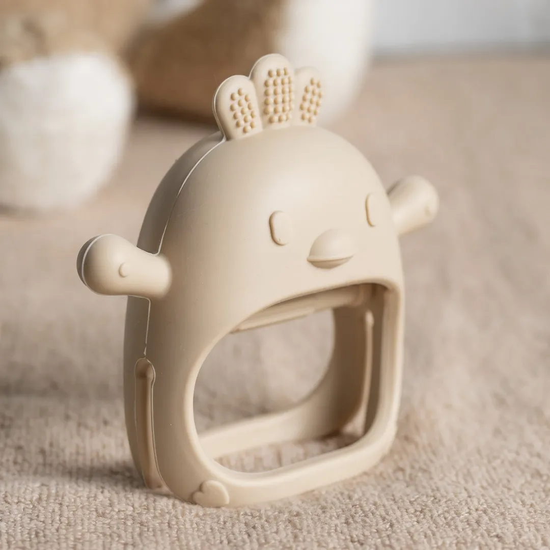 Nattou Silicone Bijthandschoen 11,5cm - Klei