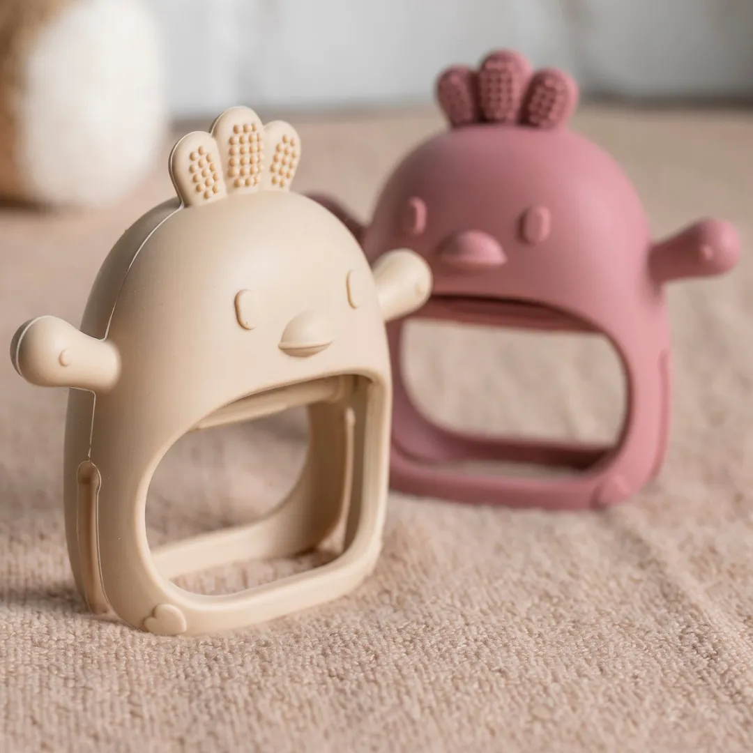 Nattou Silicone Bijthandschoen 11,5cm - Klei