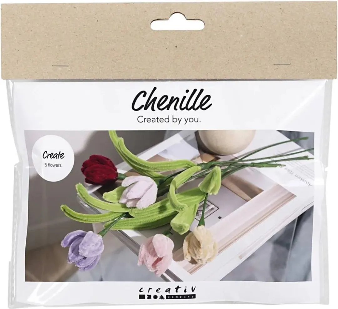 Creativ Company Mini Hobbyset Bloemen Chenilledraad
