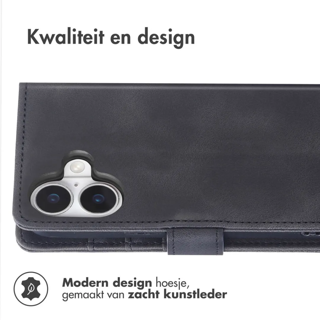 Imoshion iPhone 16 Bookcase Hoesje - 3 Pasjes - Zwart
