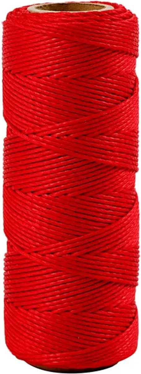 Creativ Company Bamboekoord 1mm - Rood - 65m