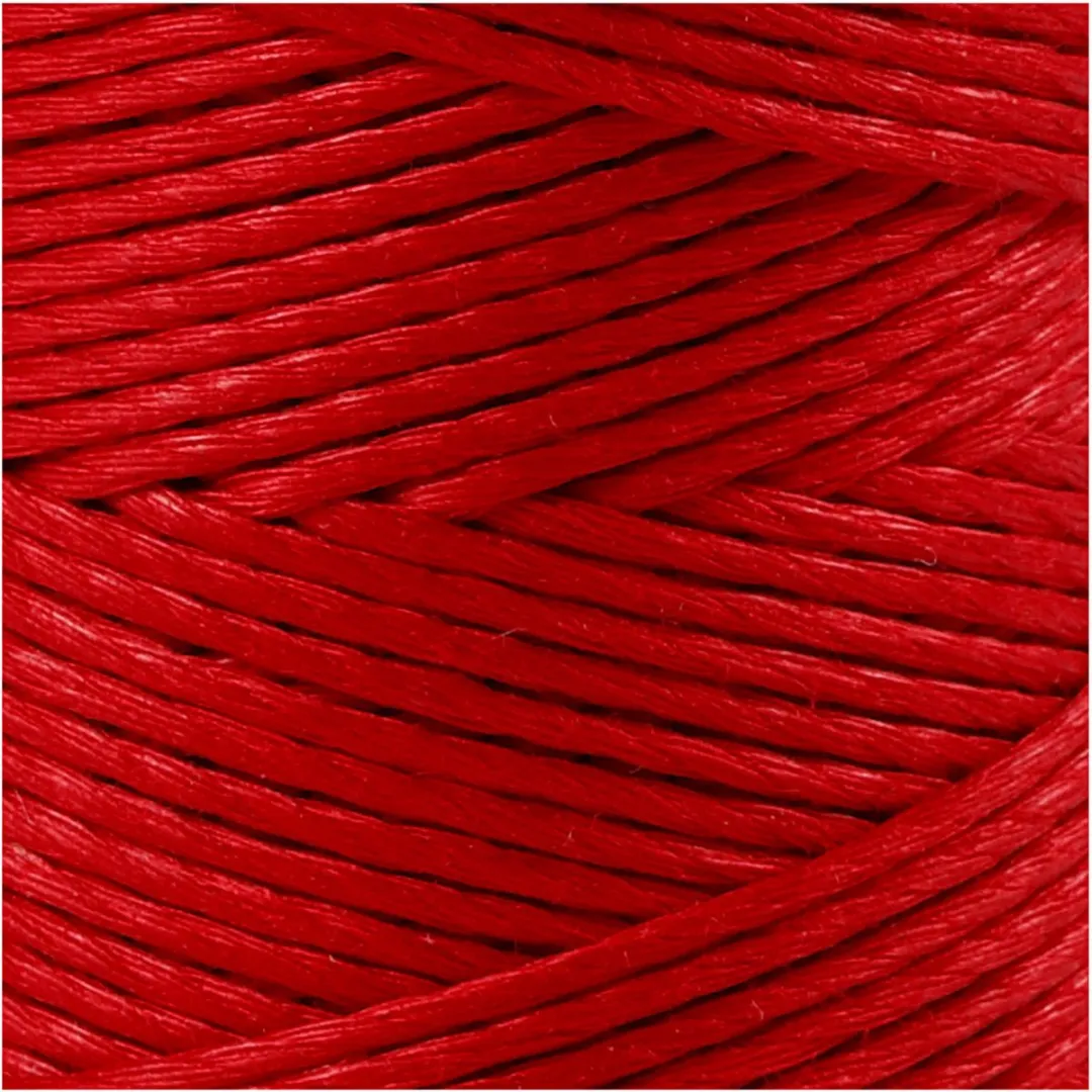 Creativ Company Bamboekoord 1mm - Rood - 65m