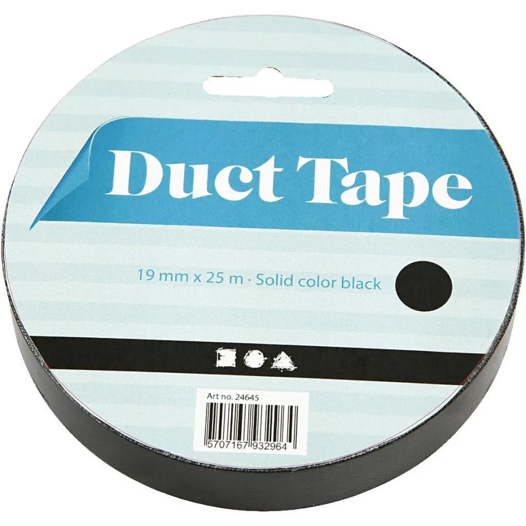 Creativ Company Canvas Tape 25m - Zwart