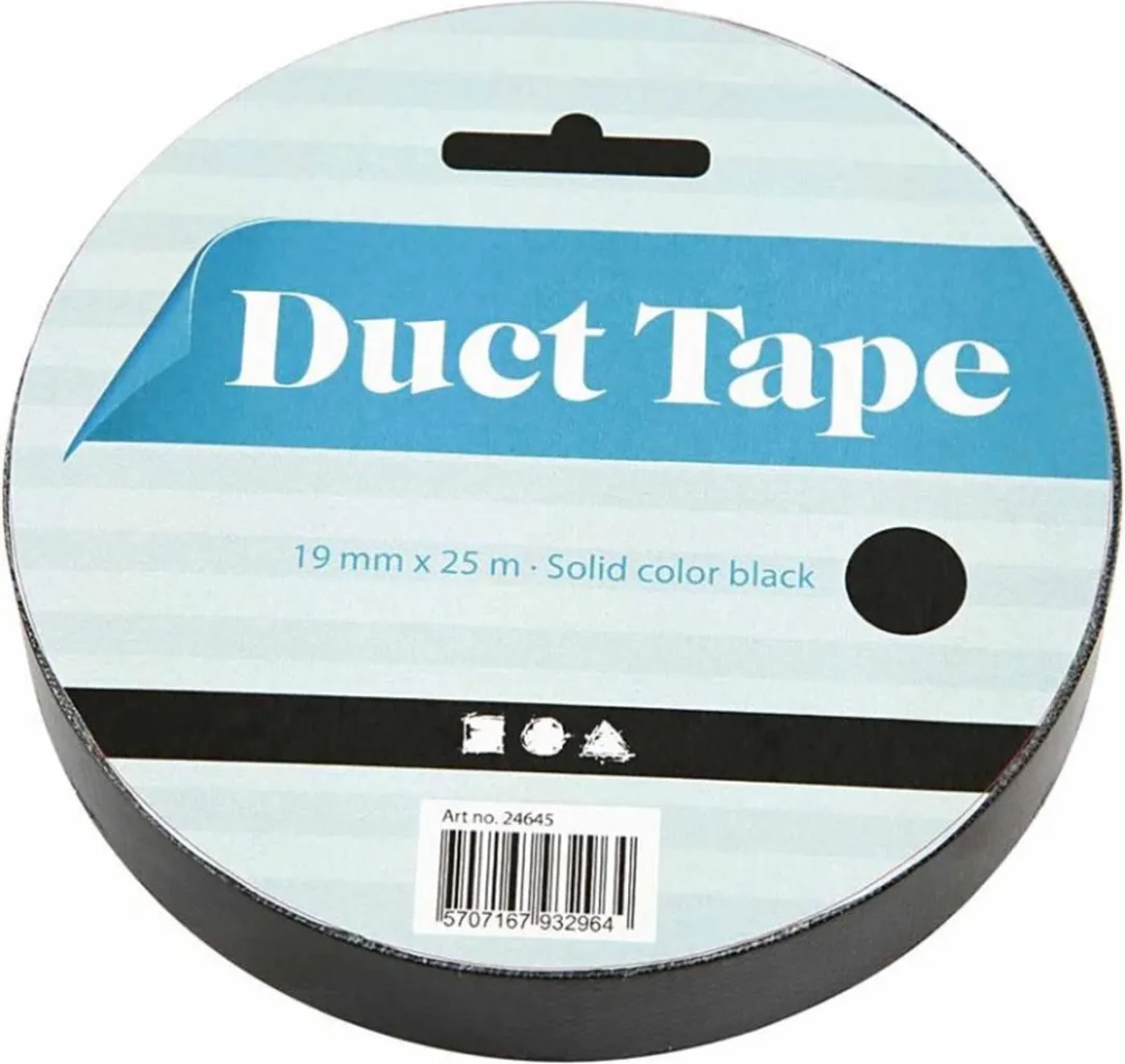 Creativ Company Canvas Tape 25m - Zwart