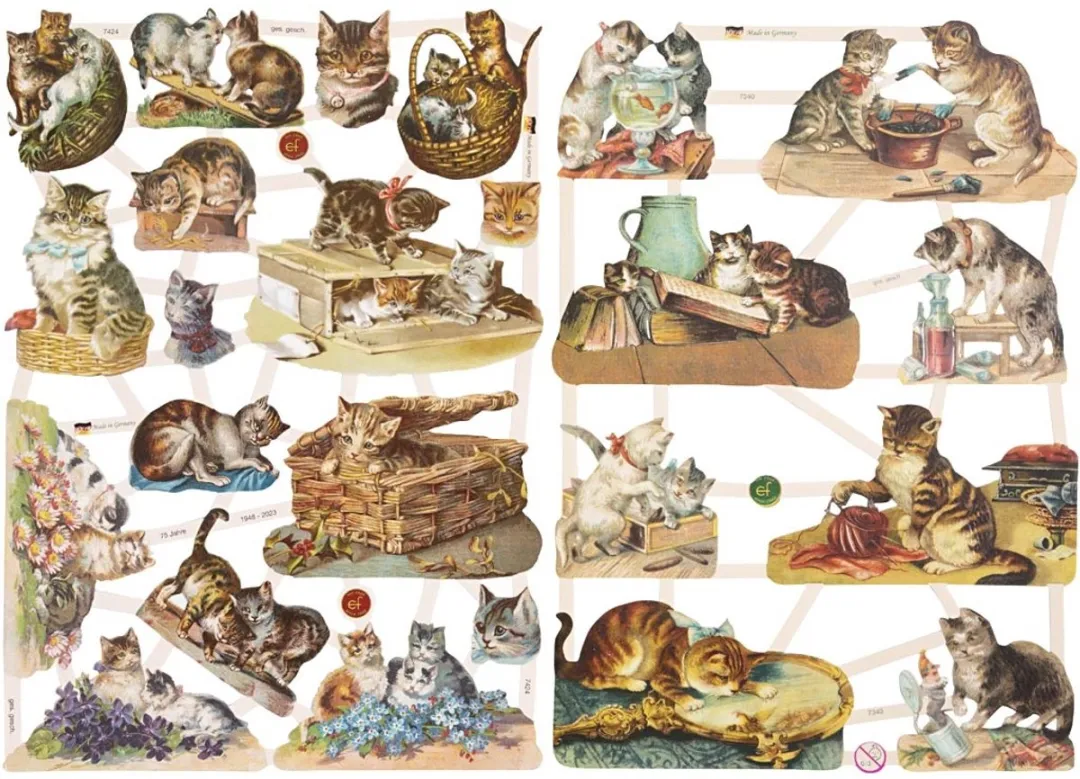 Creativ Company Vintage Plaatjes Katten Poëzie Album