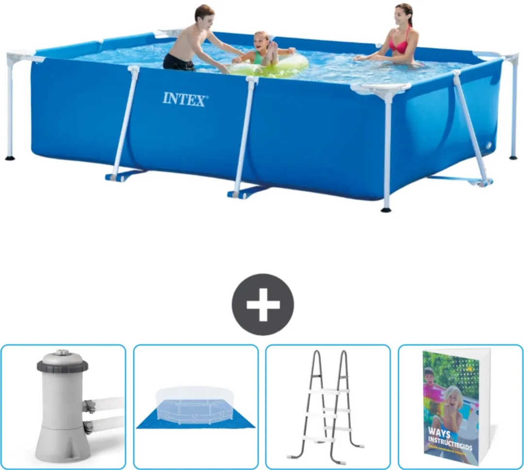 Intex Rechthoekig Frame Zwembad 300x200x75cm