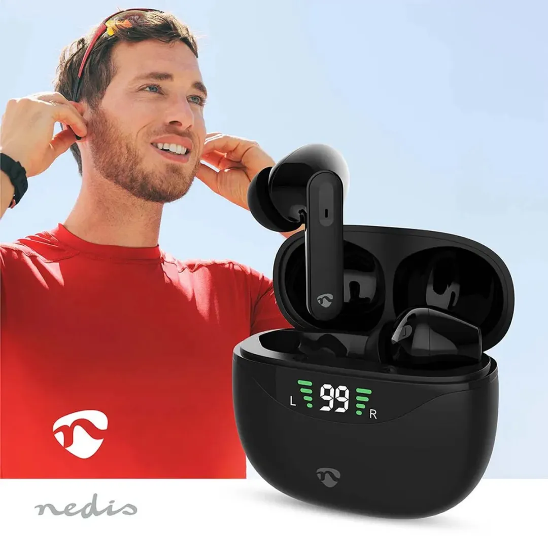 Nedis HPBT2450WT Volledig Draadloze Oordopjes - ANC - Wit