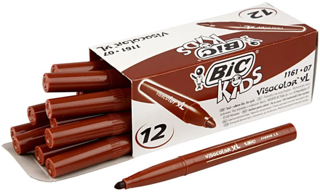 Creativ Company Bic Visacolor XL Bruin 12 Stuks