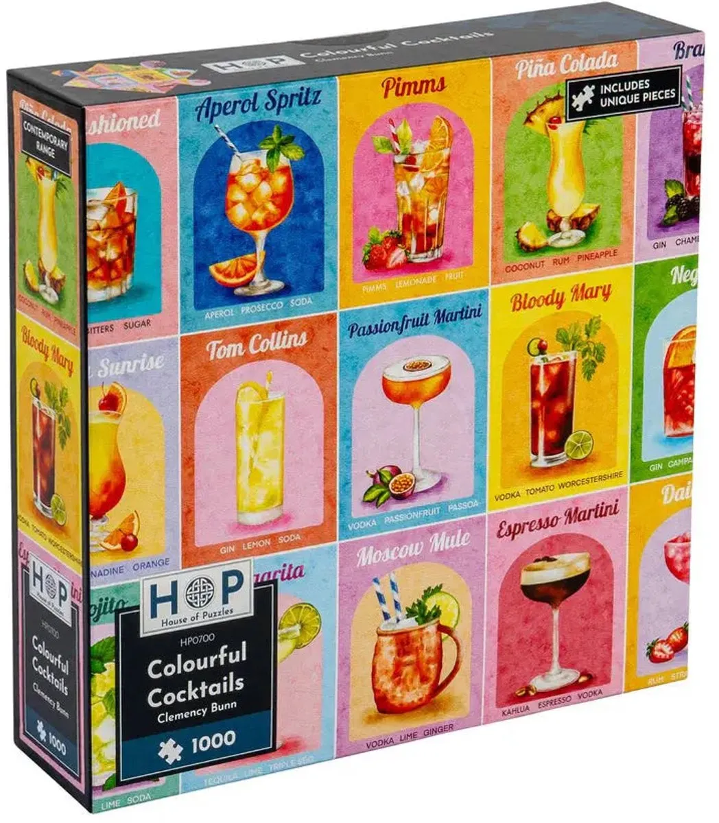 House Of Puzzles Colourful Cocktails Legpuzzel 1000 Stuks - Multicolor