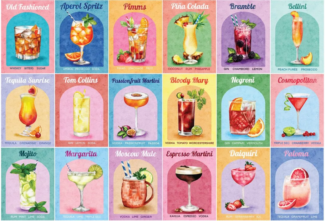 House Of Puzzles Colourful Cocktails Legpuzzel 1000 Stuks