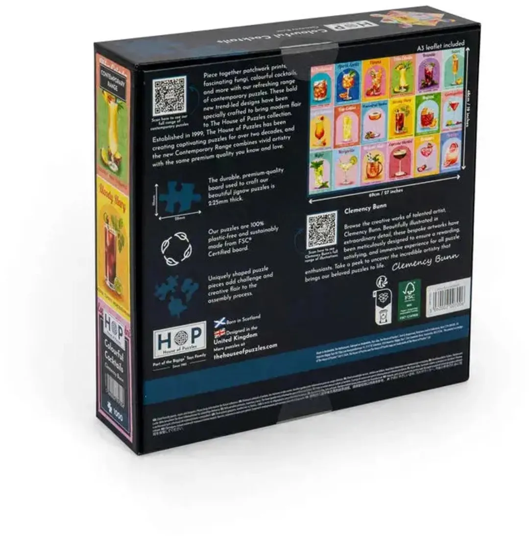 House Of Puzzles Colourful Cocktails Legpuzzel 1000 Stuks - Multicolor