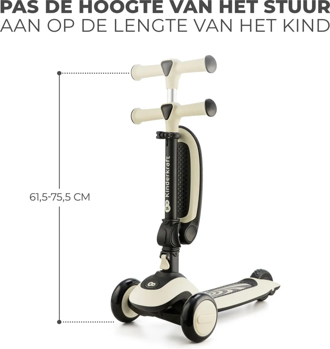 KinderKraft Halley 2-in-1 Loopfiets & Step - Wit
