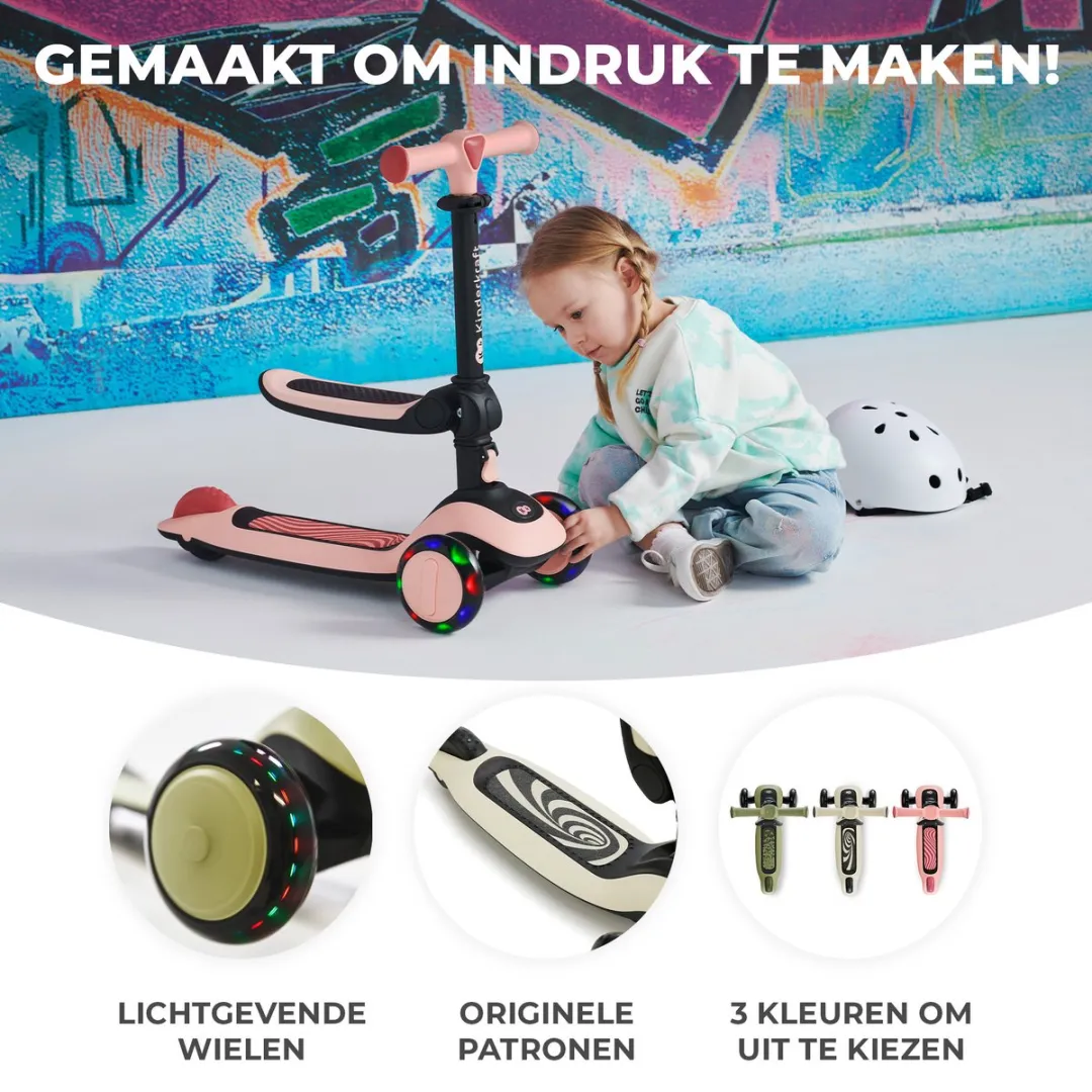 KinderKraft Halley 2-in-1 Loopfiets & Step - Wit - afbeelding 6 van 6