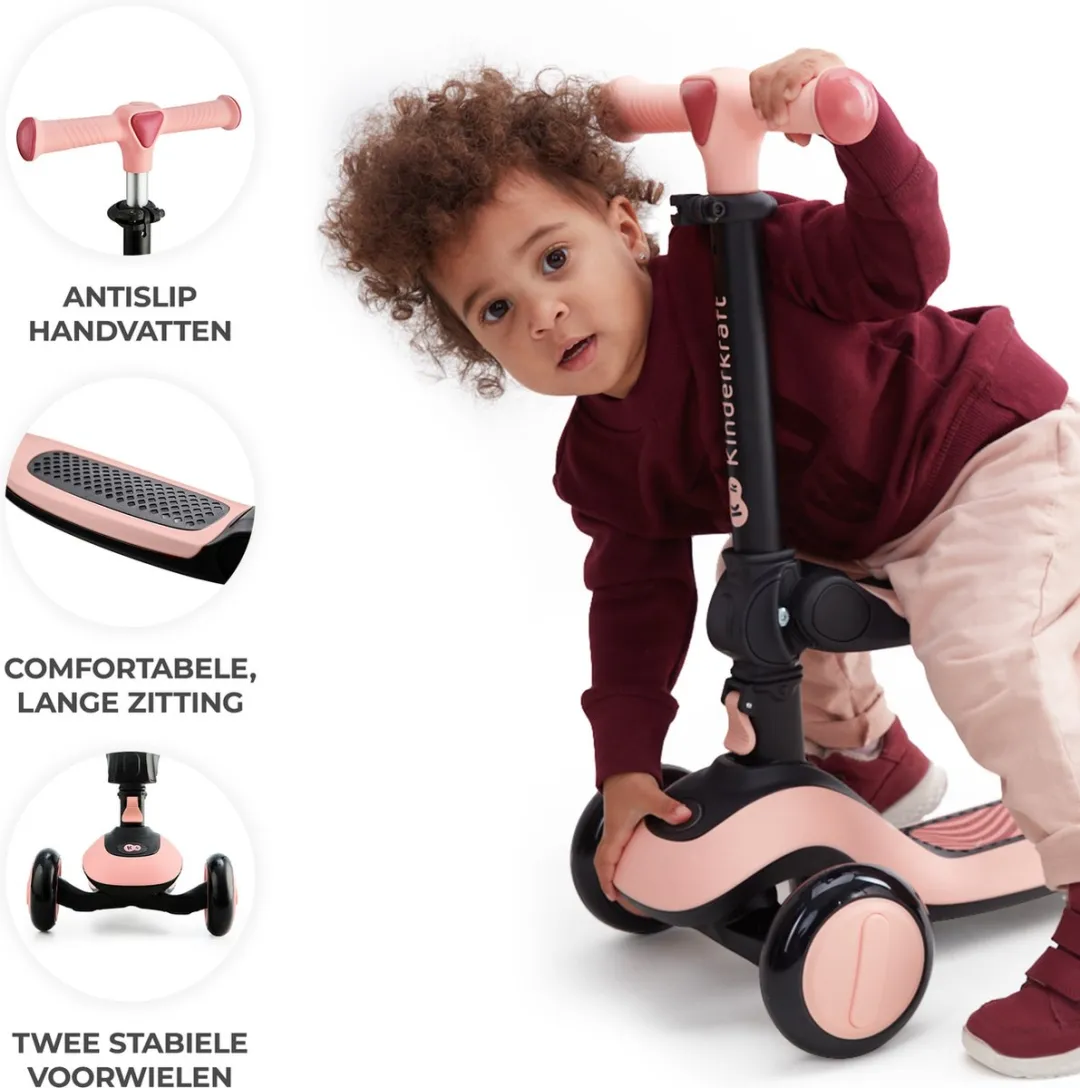 KinderKraft Halley 2-in-1 Loopfiets & Step - Wit